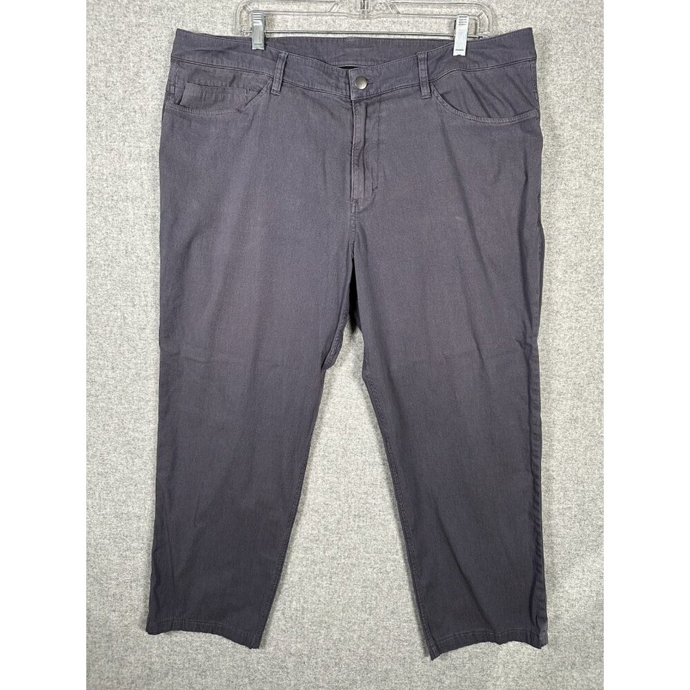 Lululemon Pants Mens Size 38 Trouser Gray Logo Straight Flat‎ Front Button